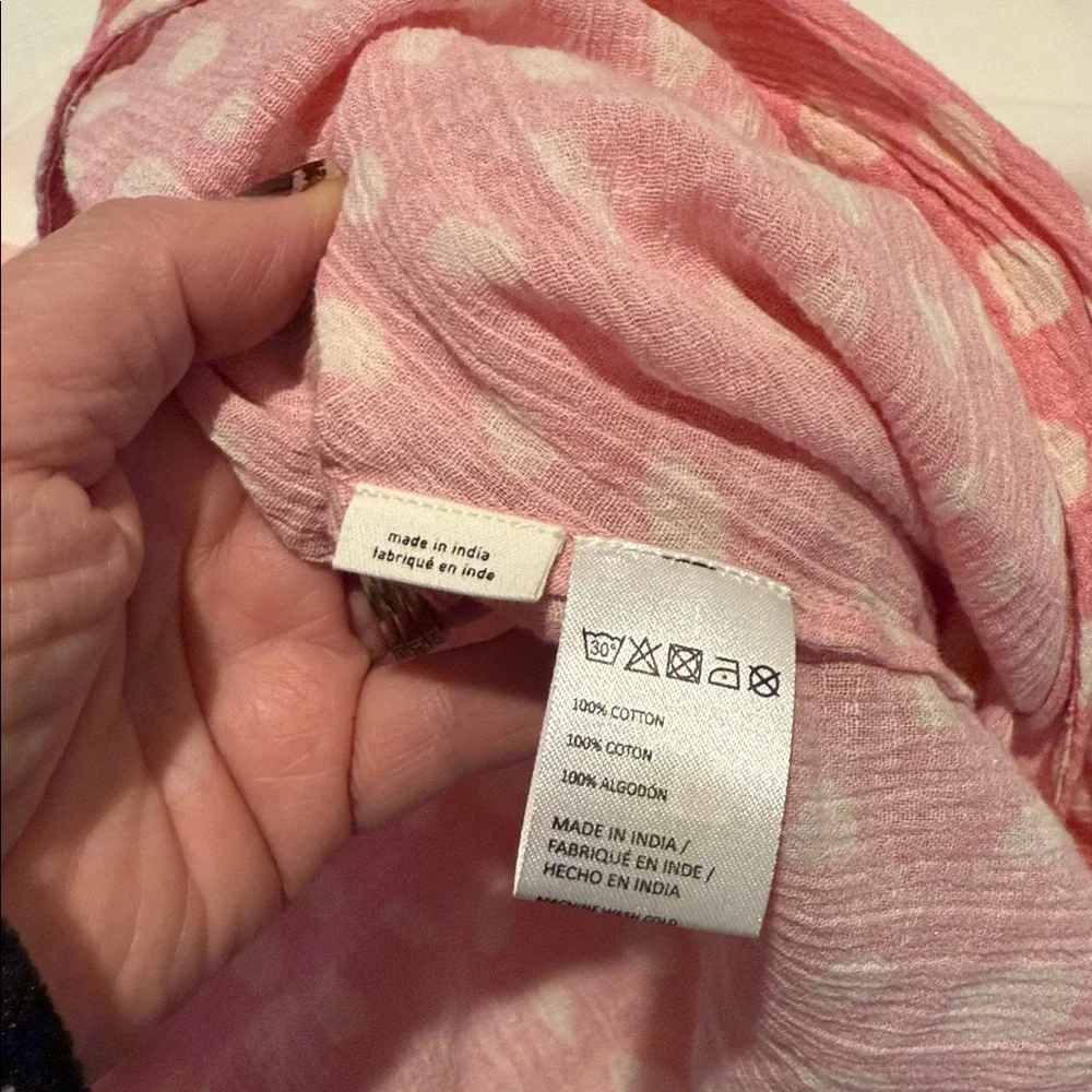 Anthropologie Pink‎ and White Polkadot Tie Front Kimono NWT - Picture 11 of 12